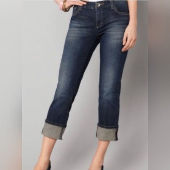 COPY - Tommy Hilfiger jeans spirit crop women's blue denim capri size 10 - Picture 1 of 11